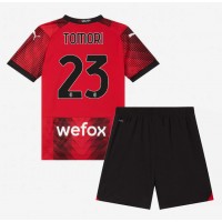 Fotbalové Dres AC Milan Fikayo Tomori #23 Dětské Domácí 2023-24 Krátký Rukáv (+ trenýrky)